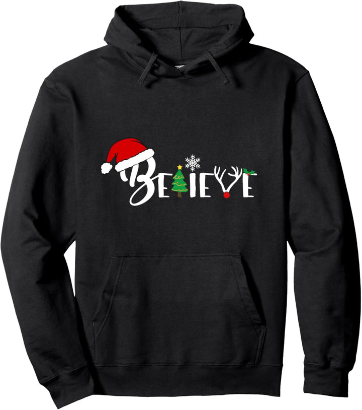 Glauben Sie Frauen Weihnachtsbaum Niedlich Gemütliche Feiert Pullover Hoodie