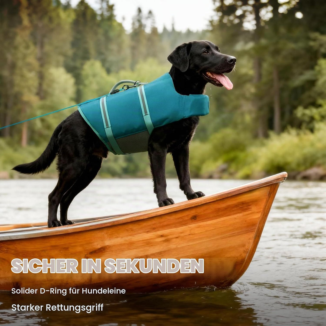 VIVAGLORY Rip Stop Schwimmweste Hund, Hundeschwimmweste, Schwimmhilfe &amp; Auftrieb, Rettungsweste Hund