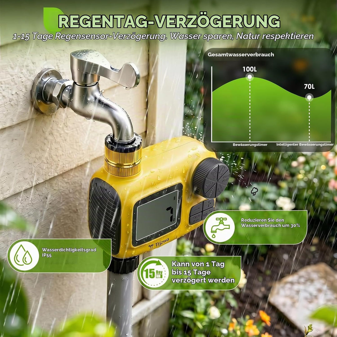 Bewässerungscomputer Programmierbare Tropfschlauchbewässerung mit Messingeinlass,Automatische Zeitge
