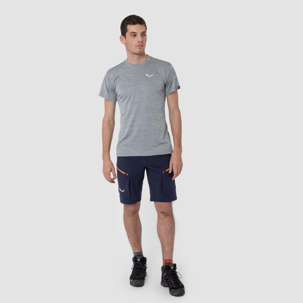 Salewa Puez Melange Dry T-Shirt Herren, XL Bombay Brown Melange