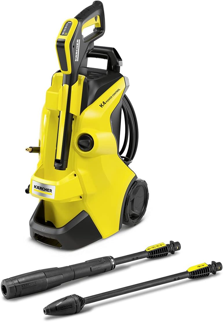 Kärcher Hochdruckreiniger K 4 Power Control: Clevere App-Unterstützung Gelb &amp; Flächenreiniger T-Race