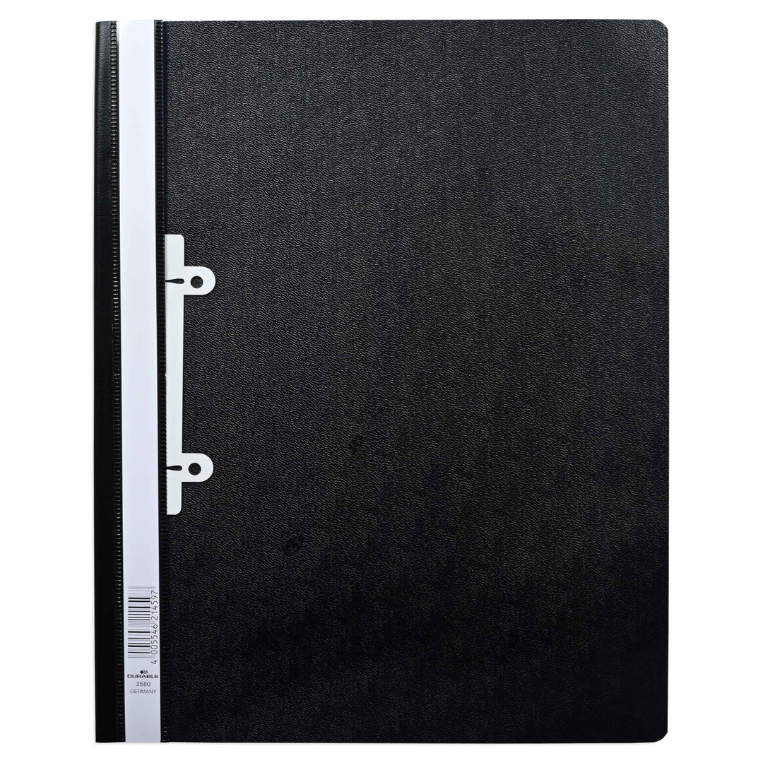 Durable Sichthefter mit Abheftschieber, überbreit, schwarz, 25er Packung, 258001, schwarz