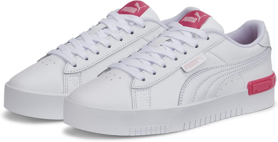 PUMA Mädchen Jada JrRoad Running Shoe 35.5 EU Puma White Puma White Almond Blossom Sunset Pink, 35.5