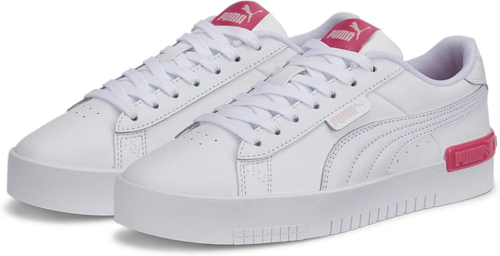 PUMA Mädchen Jada JrRoad Running Shoe 35.5 EU Puma White Puma White Almond Blossom Sunset Pink, 35.5