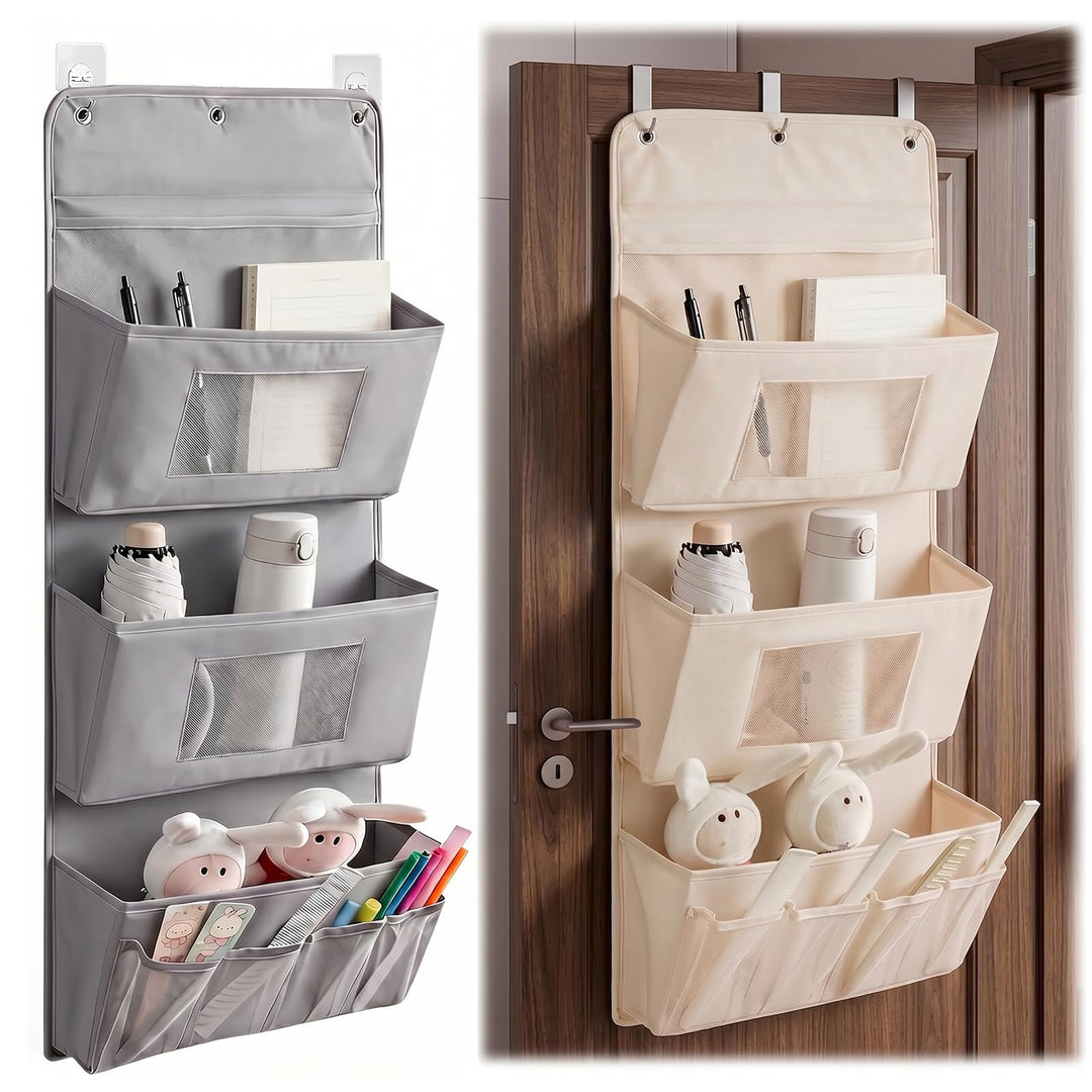 2Stück Hängeorganizer 3Schichten 40x90cm Waschbar Wandorganizer Faltbarer