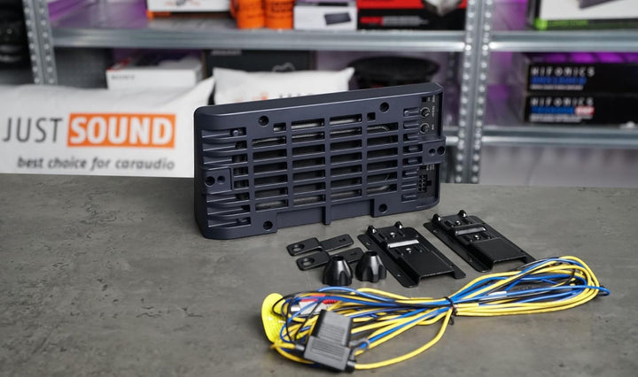 PIONEER TS-WX010A - 17x8cm Auto Mini/Mikro Kompakt Unterbau Aktiv Subwoofer/Bassbox - 160 Watt, Schw