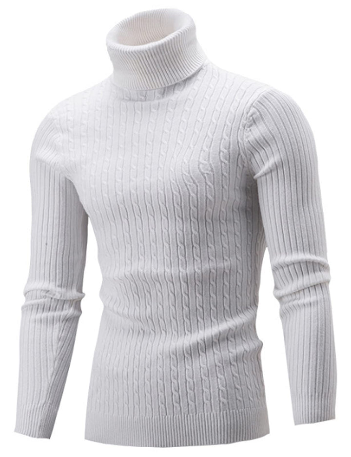 AIDEAONE Rollkragenpullover Herren Stehkragenpullover Winter Pullover Rollkragenstrickpullover Rollk