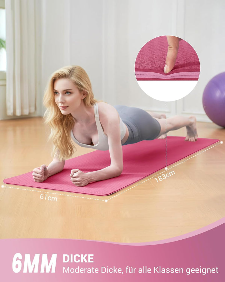 Good Nite Yogamatten Für Frauen Rutschfeste Strukturierte Oberflächen Gymnastikmatte Yoga Matte Dick