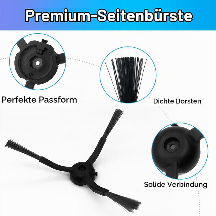 HomeTimes Ersatzteile für AIRROBO T20 Saugroboter Ersatz Zubehör mit 1 Gummibürste 2 HEPA-Filter 4 S