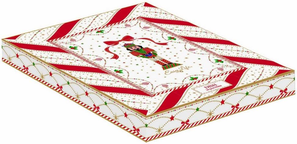 Easy Life Weihnachtsbaumförmiger Weihnachtsteller aus Porzellan mit Vintage-Nussknacker-Soldat „Nuss