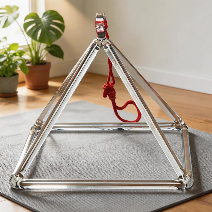 ENERGYSOUND Klangpyramide aus Quarzkristall, 20 cm, Klangschale aus Kristall, Klangheilung und Yoga-