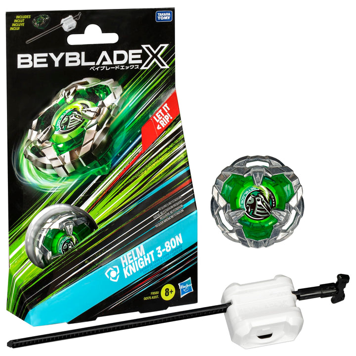 Beyblade X Starter Pack – F9581 – Kreisel &amp; Launcher – Helm Knight 3-80N