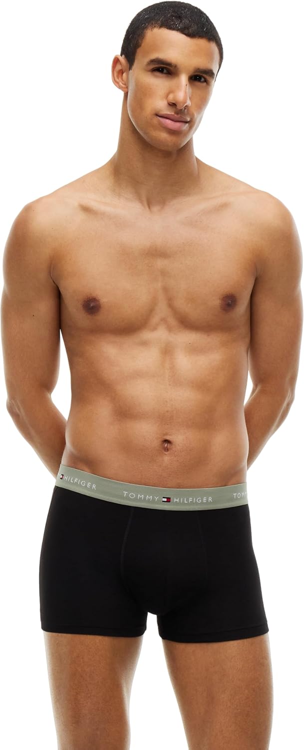 Tommy Hilfiger Herren 3p Trunk Wb Um0um03890 Trunk (3er Pack) L Multi (B//Utility Sage/Black/Bonita