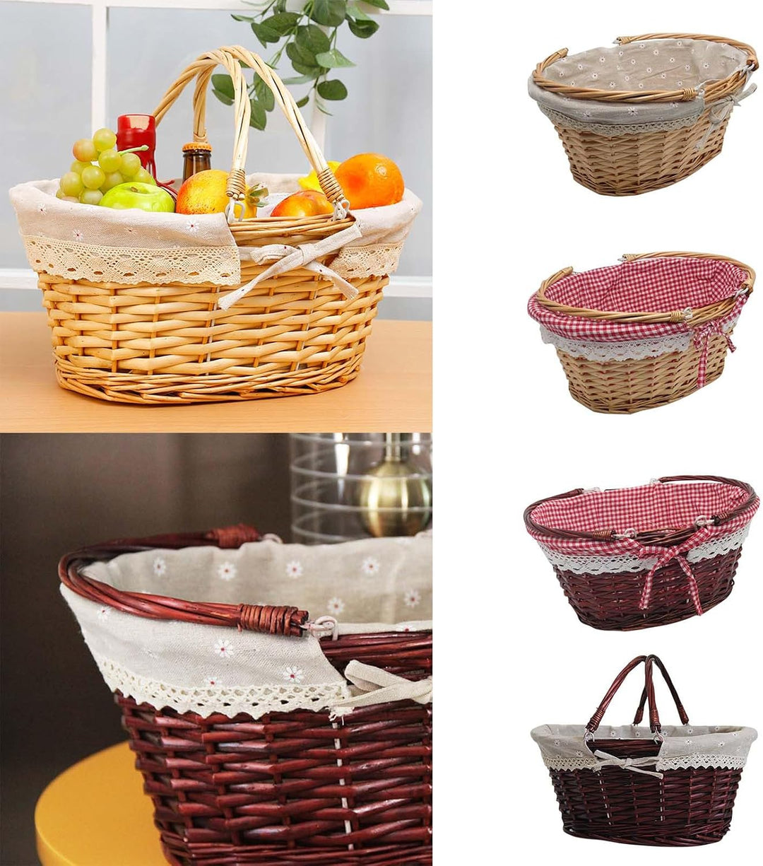 Osterkörbchen Mit Henkel, Kinder Blumenmädchen Korb, Geflochtener Geschenk Korb Klein, Osternest Auf