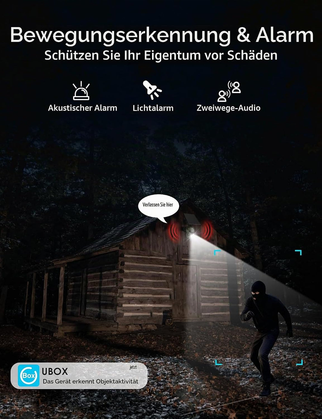 GNCC 4G LTE Wildkamera mit SIM Karte, 360° Überwachung, IP65 Wasserdicht