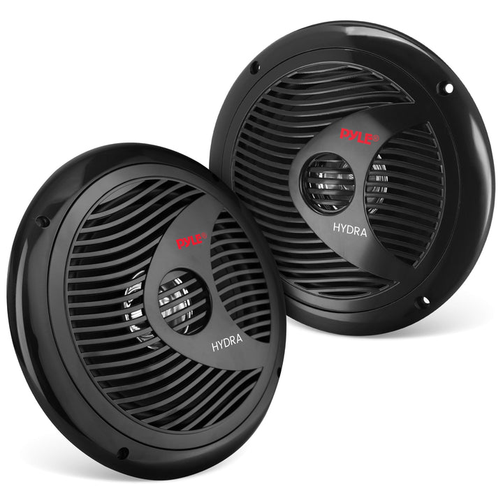 Pyle Wasserdichte Lautsprecher 6.5-Zoll Dual Cone Stereo, PLMR60B Schwarz STANDARD, Schwarz STANDARD