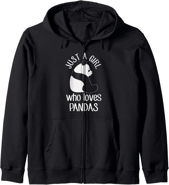 Funny Panda Bear Lover Gift Just A Girl Who Loves Pandas Kapuzenjacke