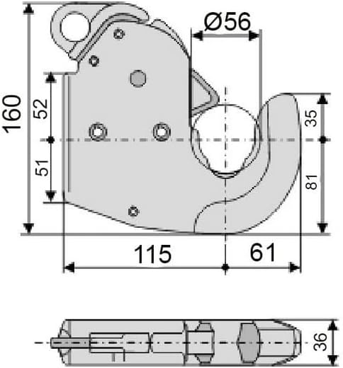 Unterlenker Fanghaken Kat.2s Schnellkuppler bis 66 KW / 90 PS 2er Set + Kugel für 60-120 PS Traktor