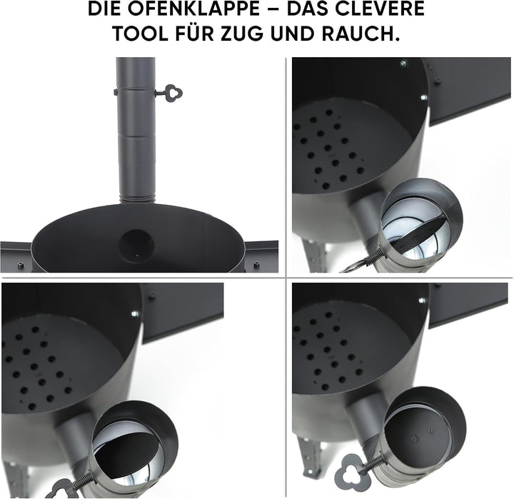 Utschak Feuerofen Ø40 cm für Kasan 12L Herdplatte Rund, Rund