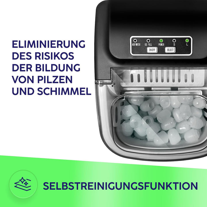 MPM Eiswürfelmaschine, 12 kg/24 h, 2 Grössen, Selbstreinigung MKD-105