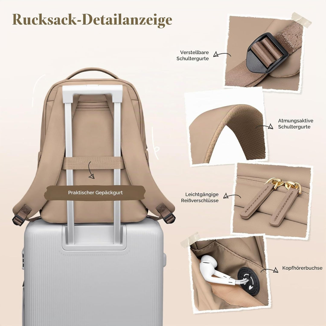 GOLF SUPAGS Multifunktional Handgepäck Rucksack, Schulrucksack Teenager, Rucksack Damen für Schule,