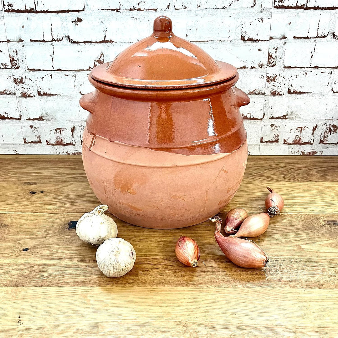 Tontopf mit Deckel - Stewpot Eintopf - Schmortopf Antike - Tongeschirrr Mittelalter - Wikinger - Top