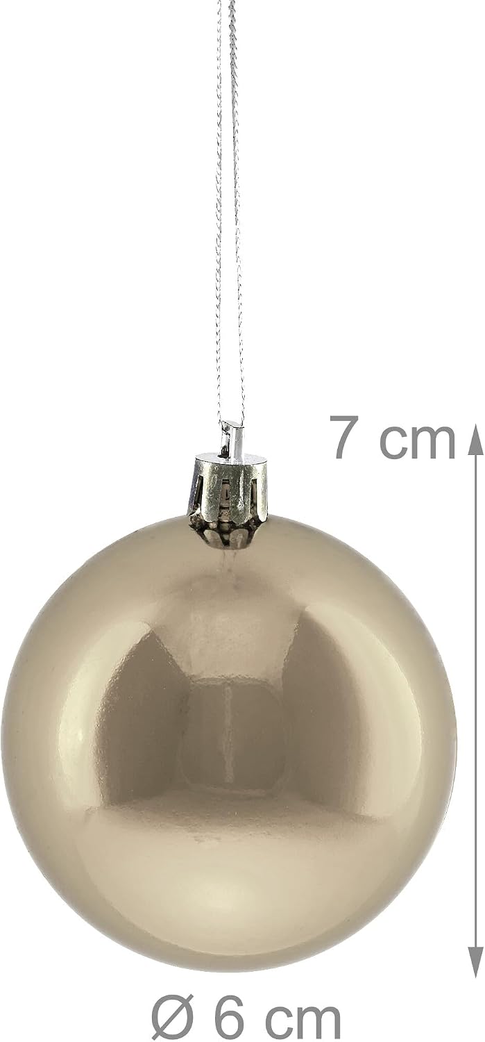 Relaxdays Weihnachtskugeln 100er Set, Weihnachtsdeko, glänzend, Christbaumkugel, Tannenbaumschmuck i