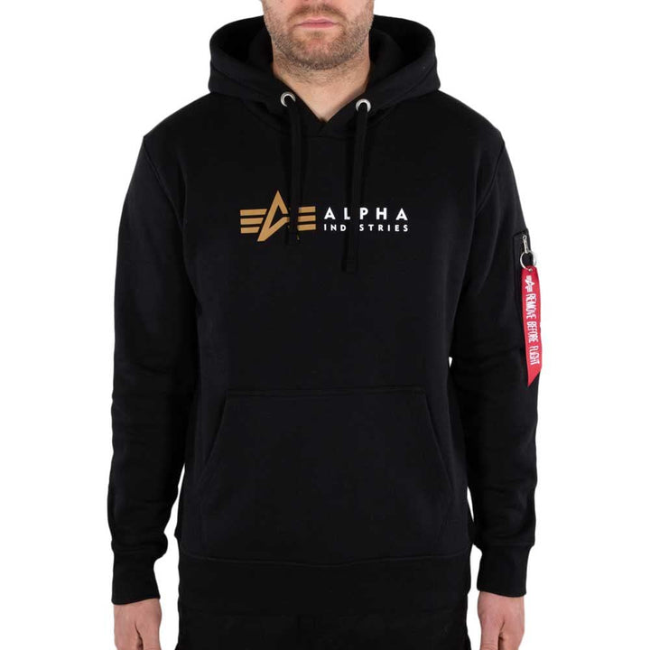 ALPHA INDUSTRIES Herren Alpha Label Hoody Kapuzensweat für Herren Kapuzenpullover (1er Pack) S Schwa