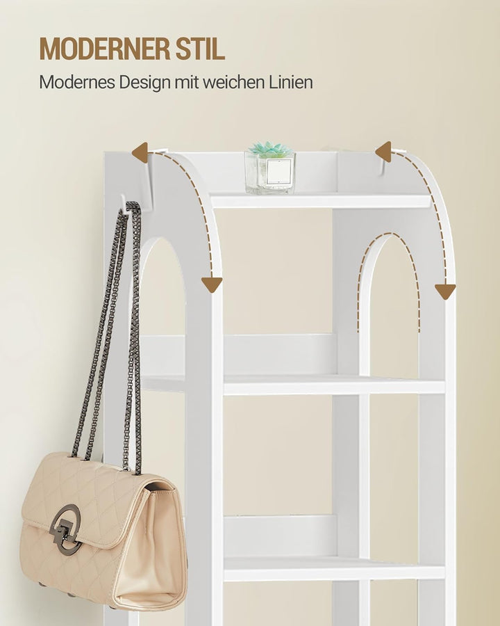 Hzuaneri Vertikales Schuhregal, 11 Ebenen Schmale Schuhregale, Holz-Schuh-Organizer für Schrank, Ein