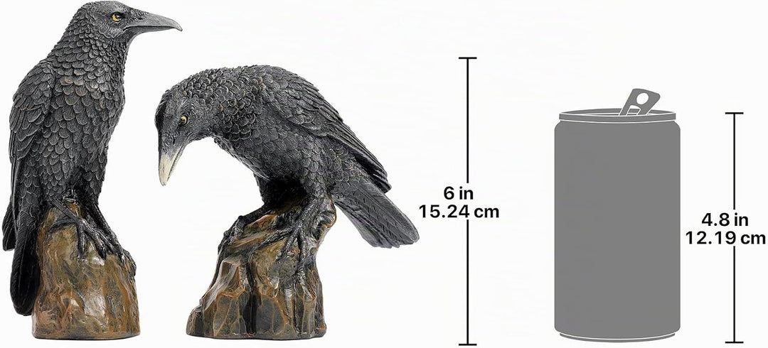 Design Toscano Raben der mystischen Nacht Statuen, Masse: 11,5 x 5 x 15 cm Mystic Night