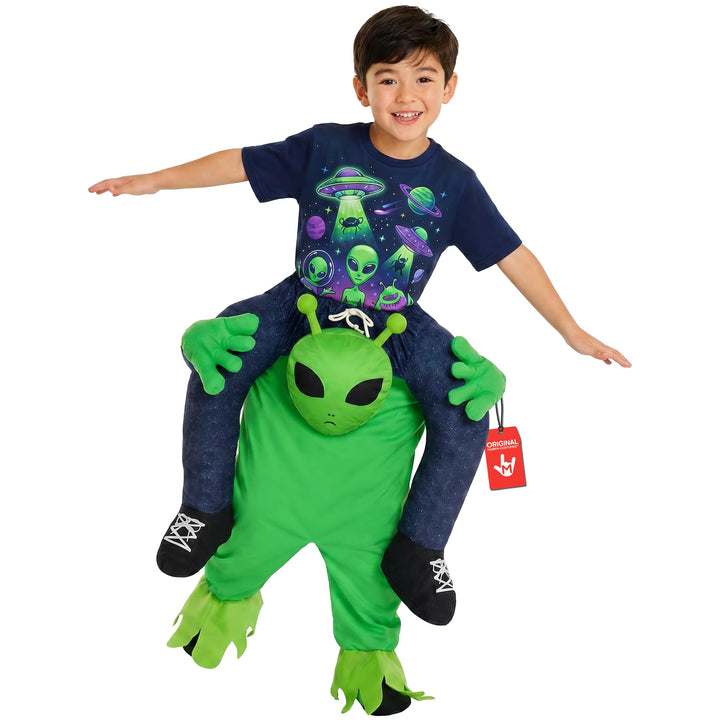 Morph Huckepack Kostüm Kinder, Aufsitz Halloween Kostüm Kinder Ausserirdische, Ausserirdische