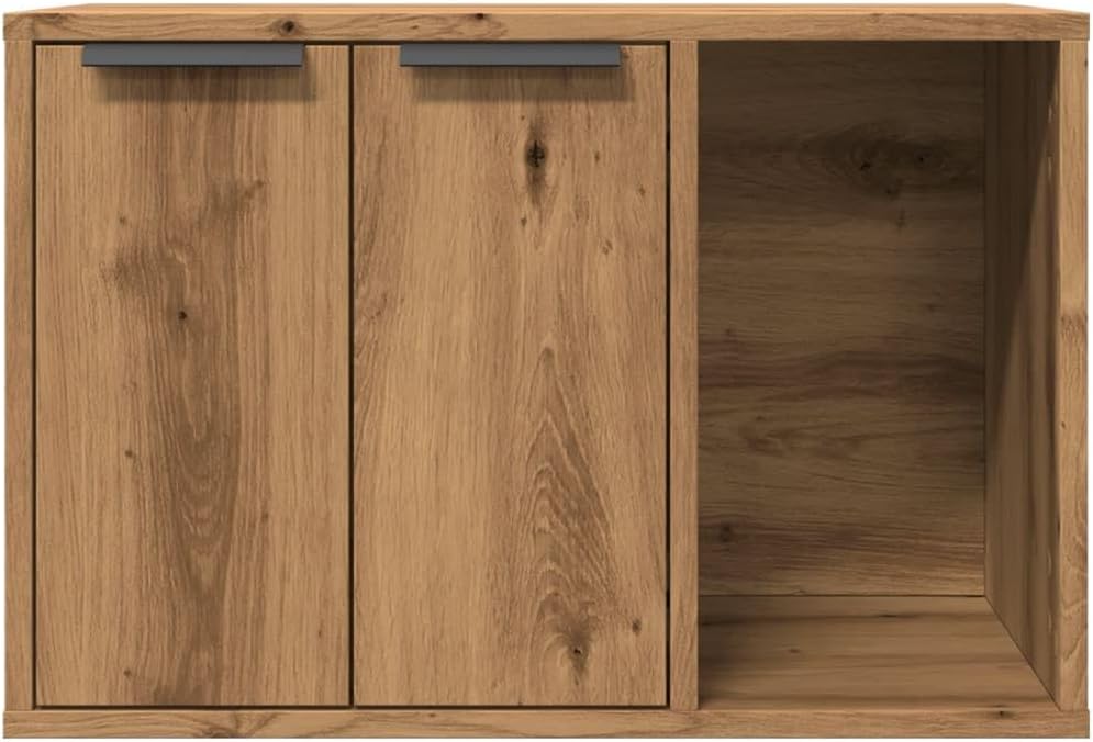 Katzenklo Artisan-Eiche 60x40x40 cm Holzwerkstoff Katzenklo-Schrank für Katzen, Wohnzimmer, Balkon