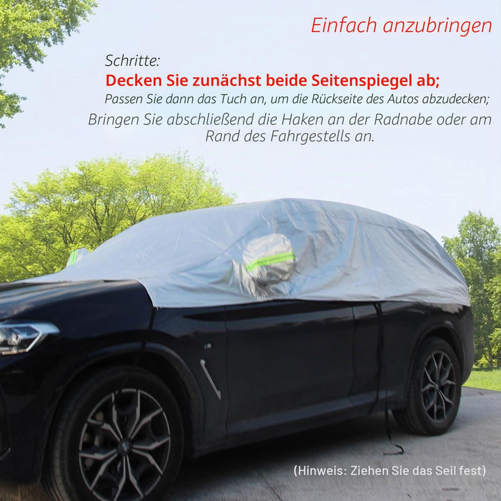 BEXITA Halbgarage Auto Winter Abdeckplane wasserdichte Outdoor Auto Autoabdeckung Halbe Autoplane Ve