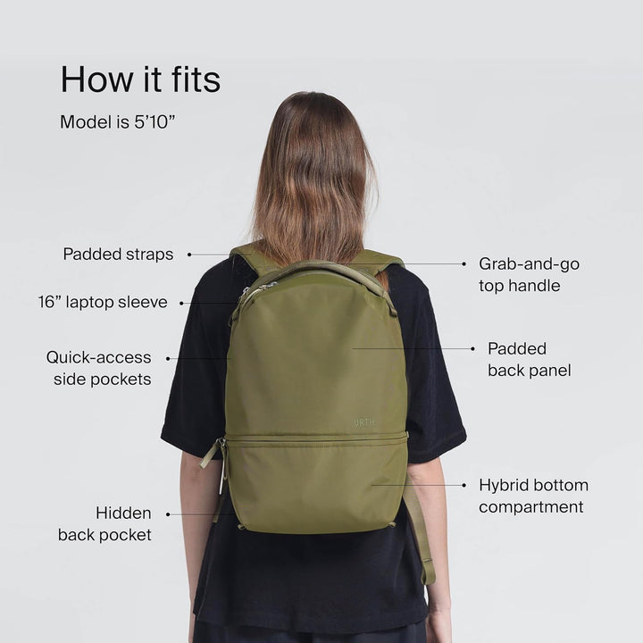 Urth Arkose 20L Modular Camera Backpack – for DSLR, Lens, 15/16” Laptop, Weatherproof + Recycled 20L