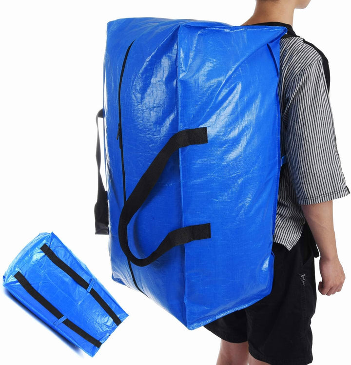 YZK 4 Stück Extra Grosse Umzugstaschen mit Rucksackgurten, Umzugskartons xxl für Umzug, Moving Boxes