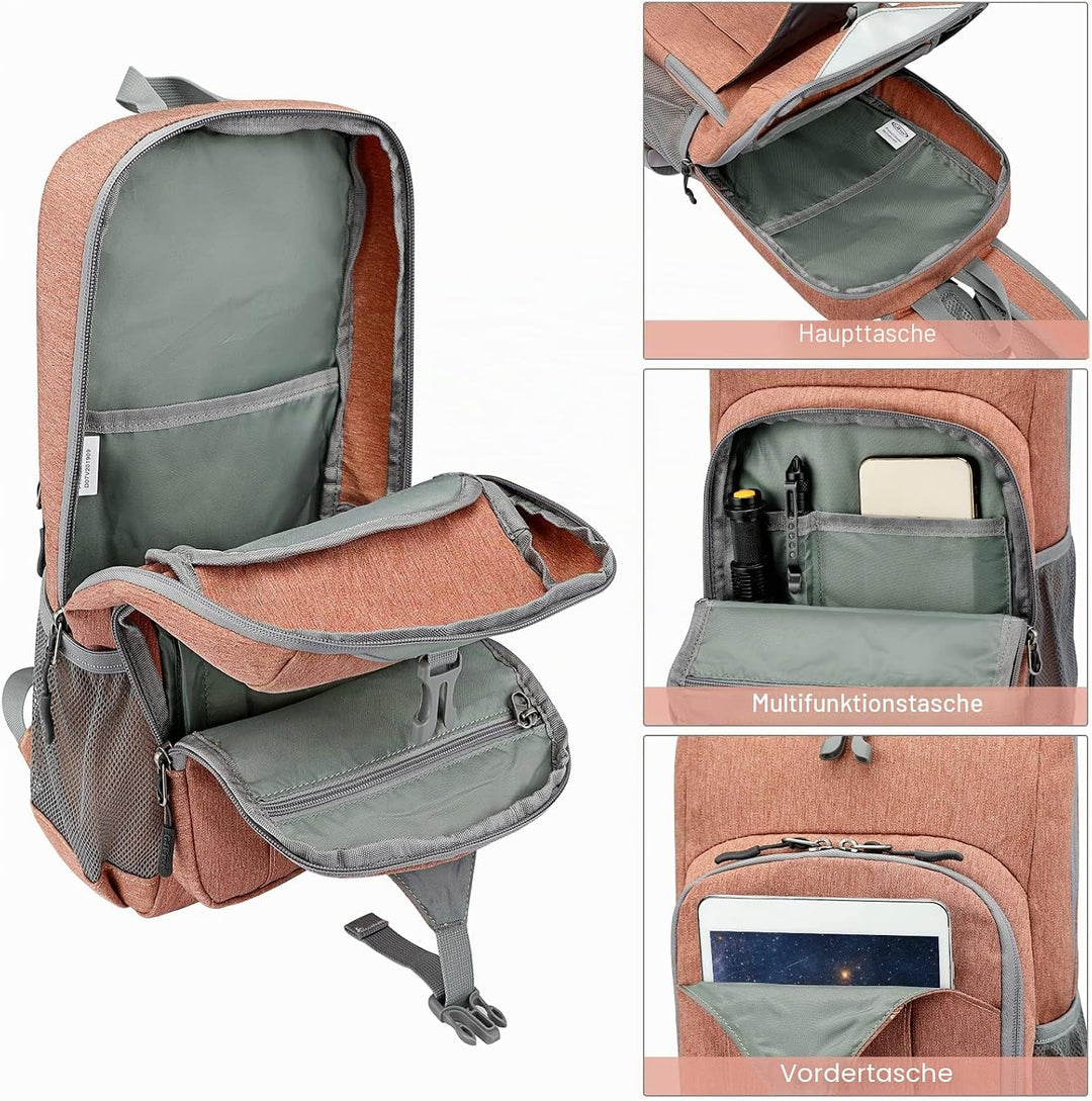 G4Free 10L Rucksack Klein, Wanderrucksack Damen, Mini Rucksack Herren 10 l Hell Orange, 10 l Hell Or