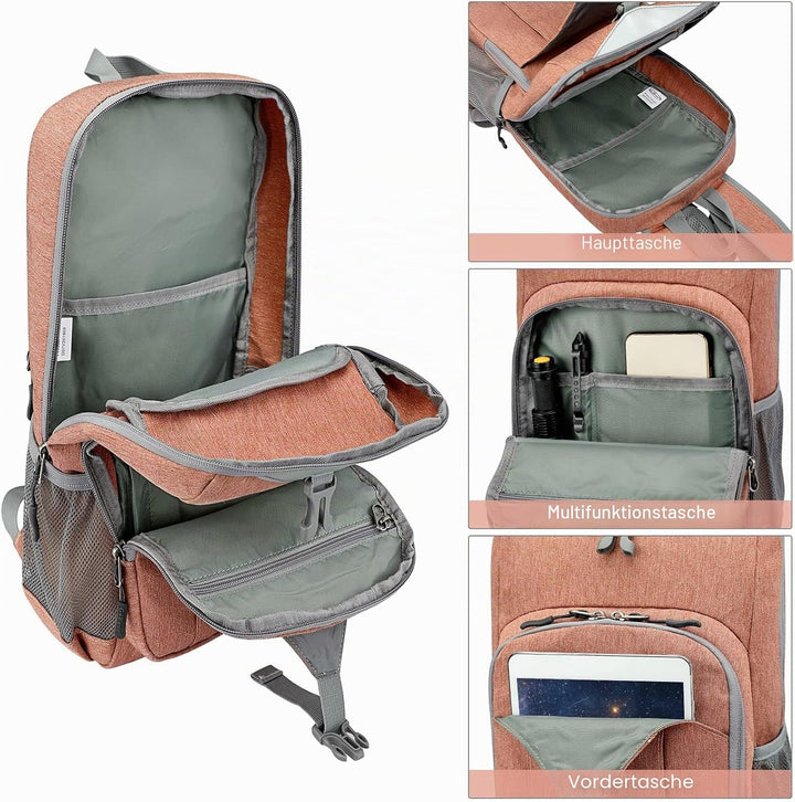 G4Free 10L Rucksack Klein, Wanderrucksack Damen, Mini Rucksack Herren 10 l Hell Orange, 10 l Hell Or
