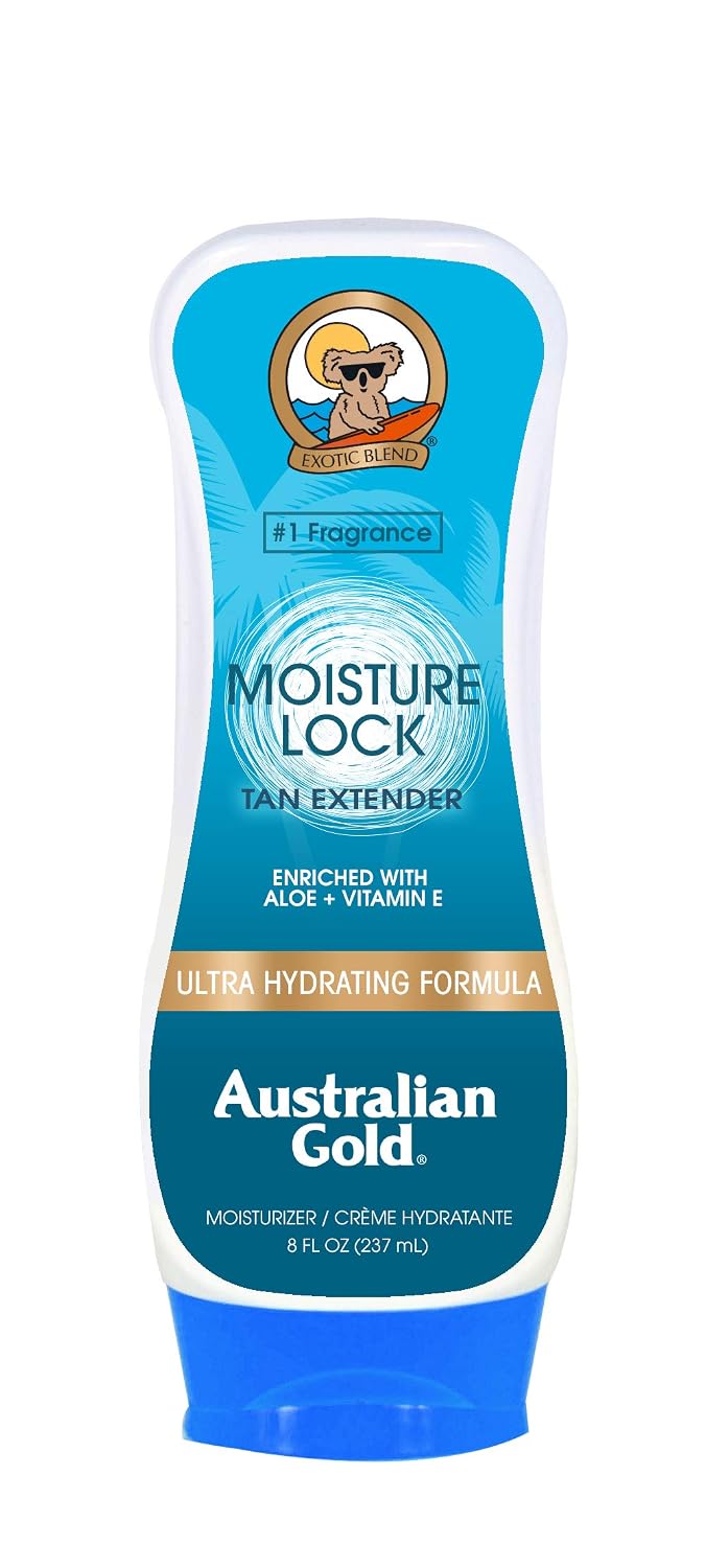 Australian Gold Dark Tanning Exotic Oil Spray, 10295, 1er Pack (1 x 0.237 l) &amp; Moisture Lock Tan Ext
