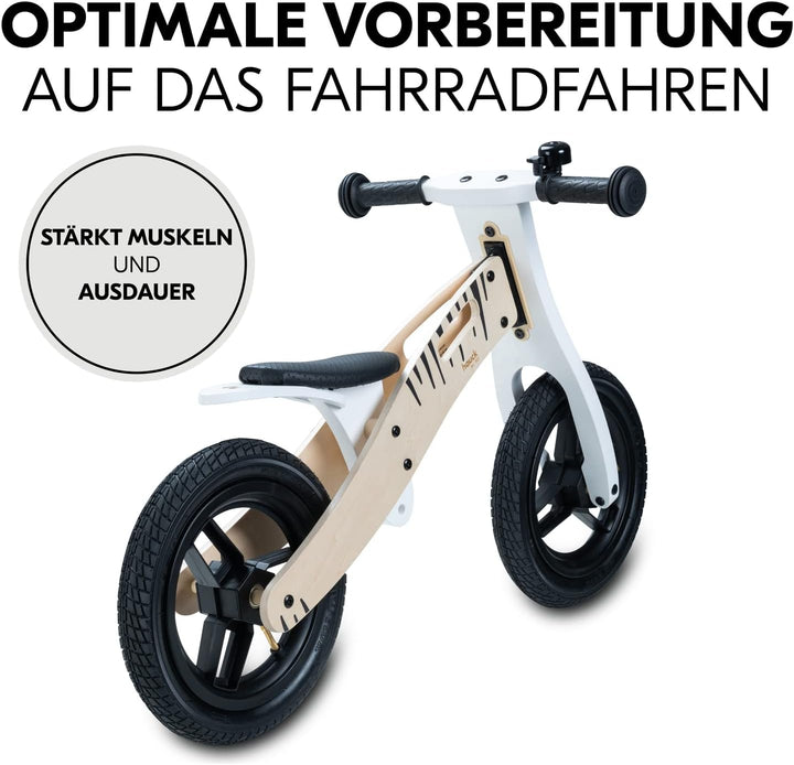 hauck Kinder Laufrad Balance N Ride ab 2 Jahre bis 20 kg, Holz Laufrad, Sattel Höhenverstellbar, Rut