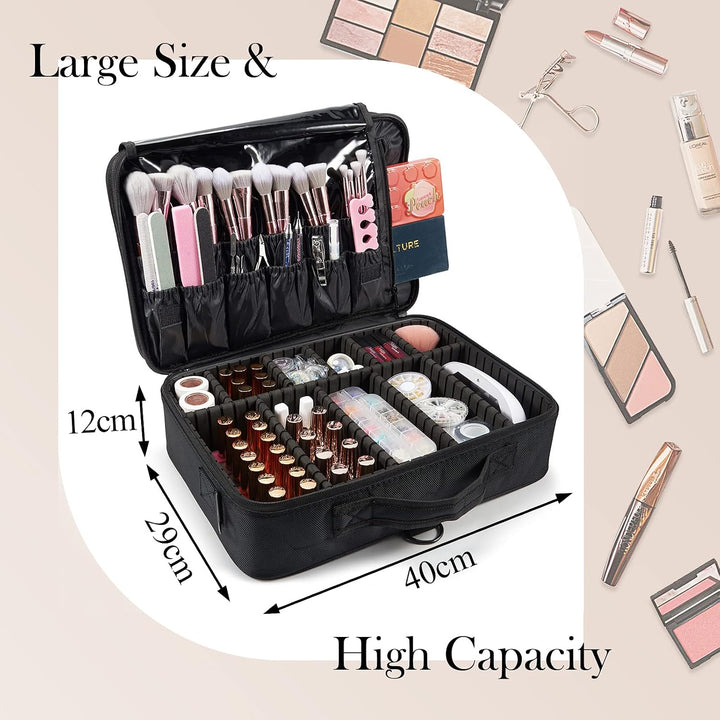 Joligrace Grosse Kosmetiktasche Schminktasche Reise Make up Tasche Kosmetikbeutel Make up Organizer