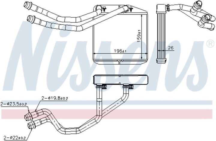 Nissens 71163 Wärmetauscher, Innenraumheizung