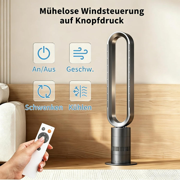 H601 Turmventilator ohne Blätter, Grau H601 Grau, H601 Grau