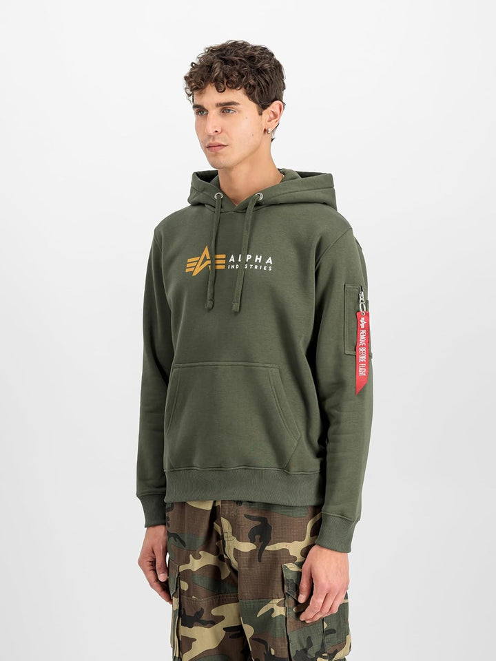 Alpha Industries Herren Alpha Industries Alpha Label Hoody Kapuzensweat für Herren Kapuzenpullover (