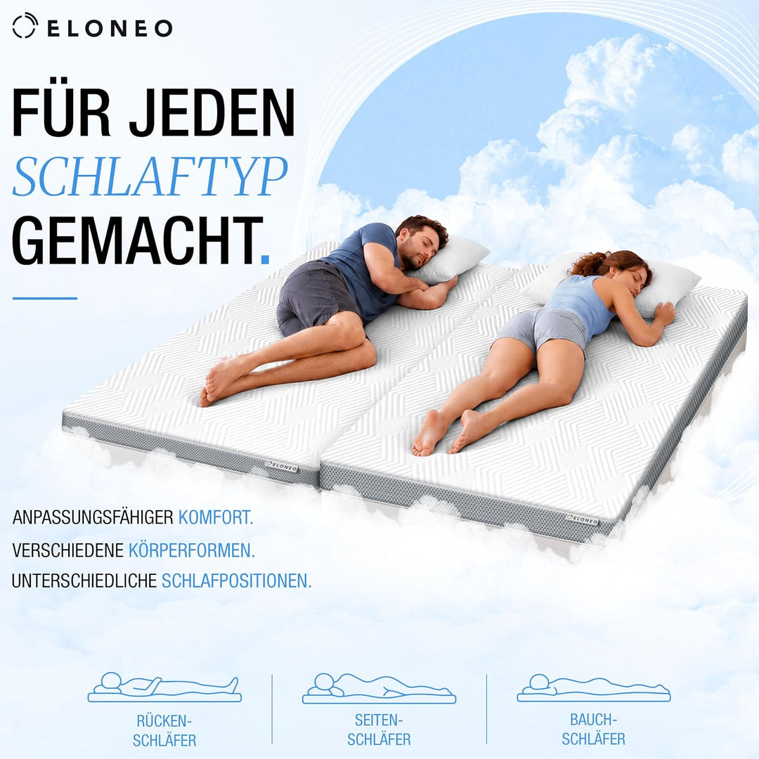 maxVitalis Viscoelastischer Matratzen Topper 100x190cm, Matratzentopper mit Memory Foam Effekt, 4 cm