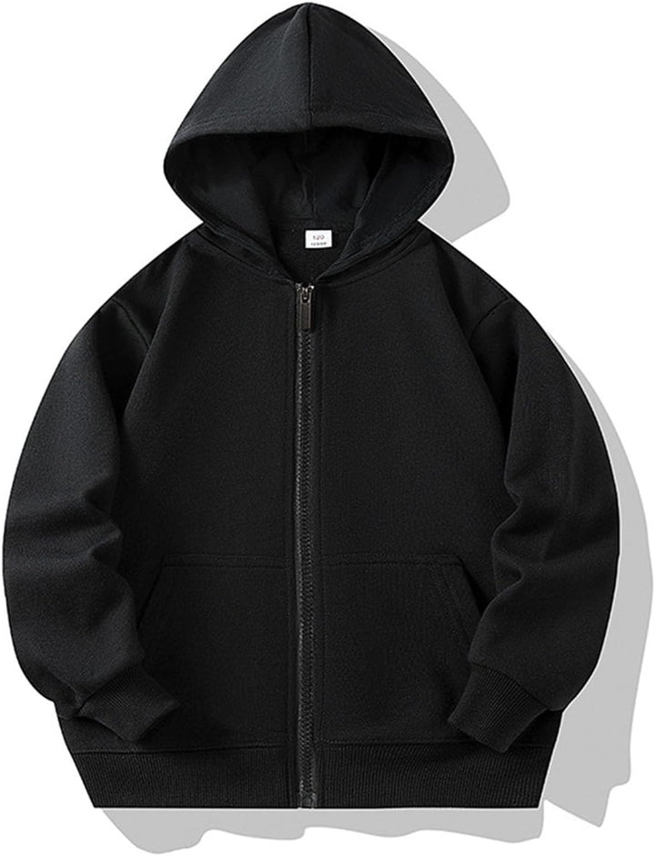 Sweatjacke Mädchen Zipper Hoodie Causal Langarm Kapuzenpullover Einfarbig Sweatshirt mit Kapuze Fash