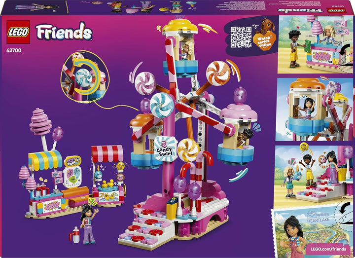 LEGO Friends Cupcake-Riesenrad - Interaktives Spielset mit Jahrmarktspielen, 3 Minifiguren &amp; Zubehör
