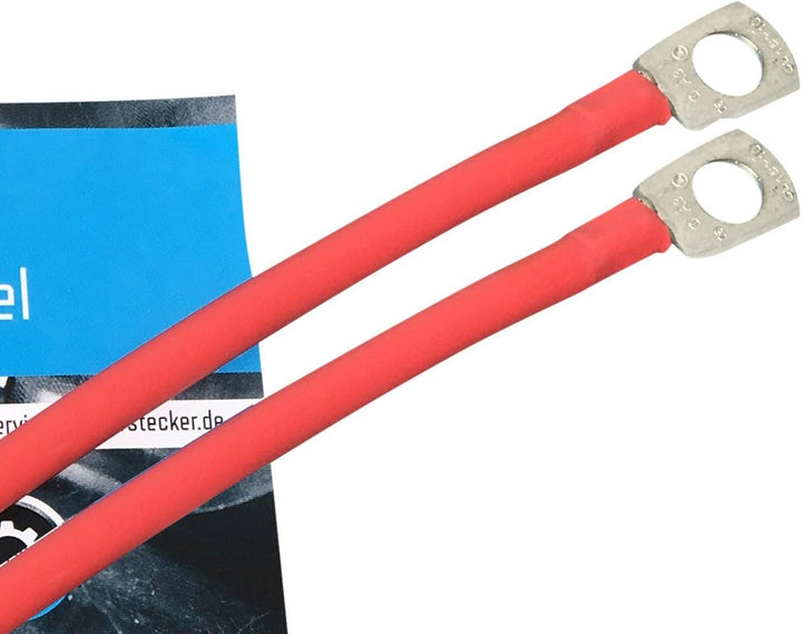 Batteriekabel 35 mm² 300cm mit Kabelschuhen M8 Rot