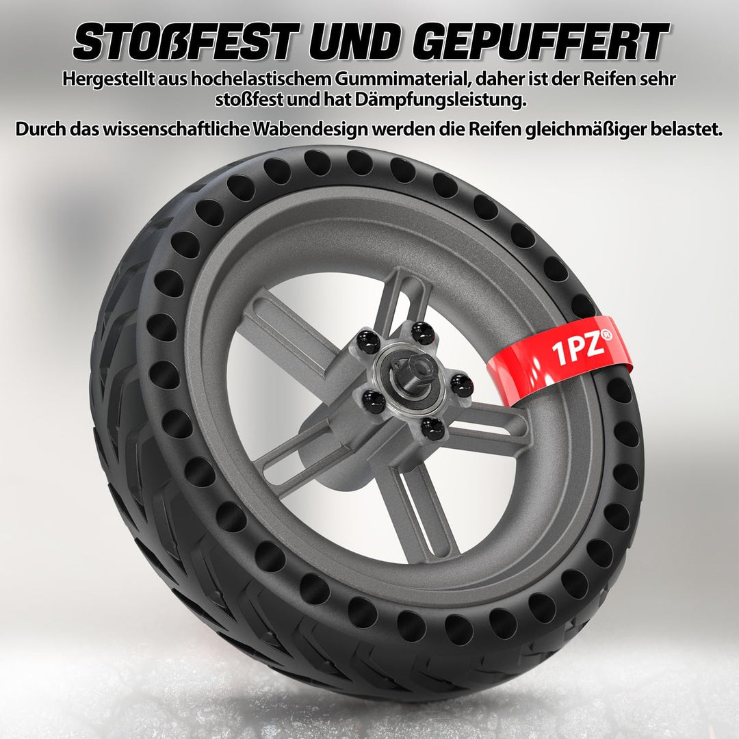 1PZ FG8-C4D 8.5 Zoll Vollgummireifen mit Nabe und Bremsscheibe Ersatz für Xiaomi M365 Elektroroller