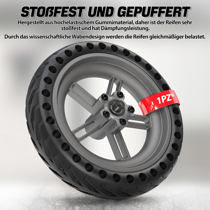 1PZ FG8-C4D 8.5 Zoll Vollgummireifen mit Nabe und Bremsscheibe Ersatz für Xiaomi M365 Elektroroller