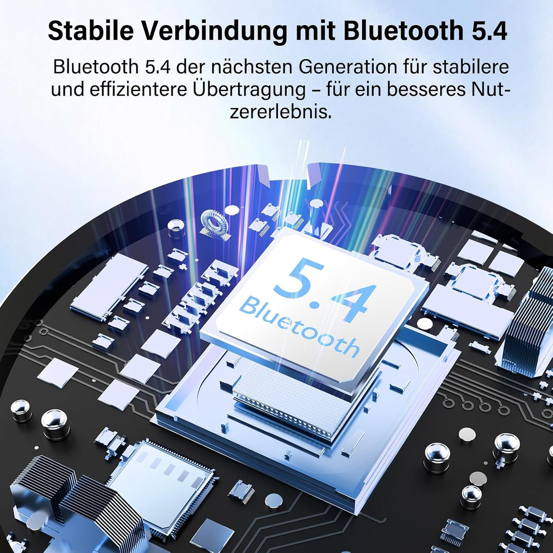 Bluetooth Kopfhörer in Ear Kopfhörer Kabellos Bluetooth 5.4, Schwarz A-Schwarz, A-Schwarz